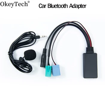 OkeyTech Auto Bluetooth 5.0 Aux Kábel Mikrofón Handsfree Mobilný Telefón, Free Volanie Adaptér pre Renault Rádio Updatelist
