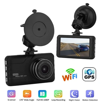 Automobilové DVR WiFi Full HD 1080P Dash Cam Zozadu Vozidla, Kamera, videorekordér Nočné Videnie Auto Dashcam GPS Logger Auto Príslušenstvo