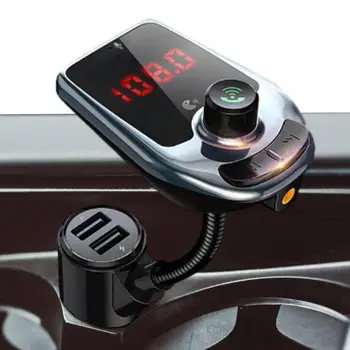 Auto Vysielač Modrý Zub-kompatibilné Aux Adaptér Vysielač Bezdrôtového Rádiového modulu Adaptér do Auta S dvomi USB Nabíjanie Nabíjací kábel do Auta