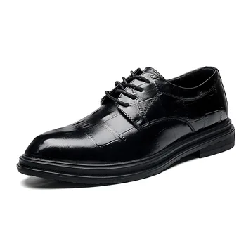 2021 Prízvukom Formálne Obuv Muži Šaty, Kožené Topánky Móda Mužov Bytov Topánky Retro Ukázal Prst Oxford Mužská Obuv Zapatos
