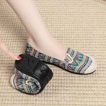 2022 dámske Topánky na Jeseň Národnej Štýl Vintage Topánky Bytov Ženy Pohodlie Ležérne Topánky Mokasíny Ženy Lenivý Topánky Zapatos Mujer