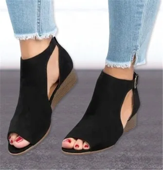 Kliny Obuv Pre Ženy, Vysoké Podpätky Sandále Letné Topánky 2019 Flip Flop Chaussures Femme Sandále Na Platforme, Plus Veľkosť 35-43
