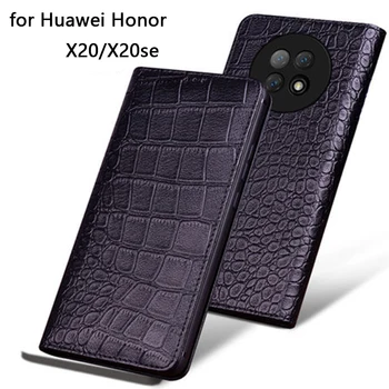 Nové Originálne Kožené Flip Telefónu Prípade Huawei Honor X20/X20se 5g Krokodíla funda kože pre Huawei Honor x20 se coque capa taška