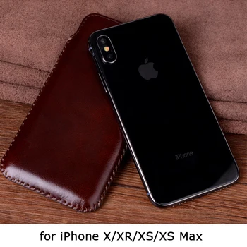 Telefón Puzdro pre iPhone XS Max Prípade+Tvrdené Sklo Screen Protector pre iPhone XS Originálny Kožený Kryt pre iPhone XR iPhone 9