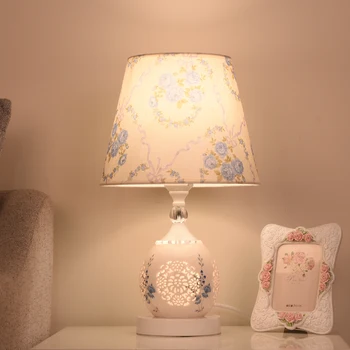 Európskom štýle keramická stolná lampa moderného jednoduché spálňa nočná lampa ošetrovateľskej obývacia izba štúdia osobnosti tvorivý romantický dimm