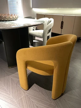 Taliansky flannelette bavlnená posteľná bielizeň kožené voľný čas stoličky minimalistický krém štýl vyjednávania tabuľka rokovania stoličky rozšírené zmysel