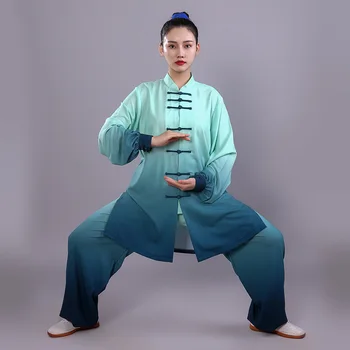 Kung Fu Tai Chi Oblečenie Bojových Umení Oblečenie Taijiquan Wushu Jednotné Wing Chun Multicolor 2022 Gradient Priedušná
