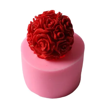 SJ 3D Ruže Kvet Fondant Vytláčacie Cake Zdobenie Nástroj Silikónové Formy Darček Zdobenie Čokoládou Cookie Ílu Polyméru Formy na Pečenie