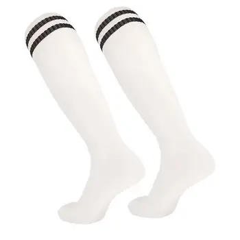 Futbal Ponožky S Pruhmi Tvárny Kompresie Kolená Vysoké Trubice Ponožky Prekladaný Priedušná Futbal Futbal Športové Dlhé Trubice Ponožky