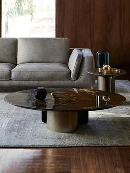 Taliansky minimalistický mramoru čaj stôl strane tabuľky kombinácia autor tvorivé obývacia izba malá rodinná vila