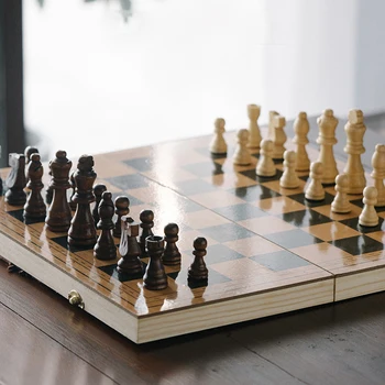 Kvalitného masívneho dreva šach zš je hra, špeciálne magnetické šachy šachy prenosné šachovnici King78 56mm I184