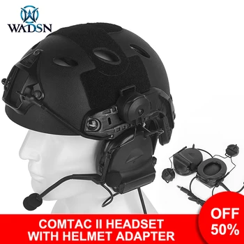 WADSN Comtac II Headset Taktické Slúchadlá Č Zníženie Hluku Komunikácie Taktické Headset Pre vysielačky Lov Vonkajšie