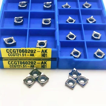 CCGT060202-AK HO1 CNC karbidu vložky, keramické sústruh rezanie vložky, hliníkovej zliatiny sústruh príslušenstvo, sústruh príslušenstvo