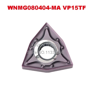 WNMG080404-MA VP15TF karbidu vložky WNMG080408-MA WNMG080412 sústruhu frézy otočením držiaka nástroja MWLNR1616H08 pre oceľ liatina