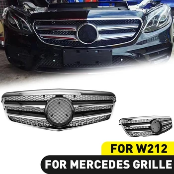 Pre Mercedes Benz E Prednej Hornej časti Mriežky Chladiča Styling Pokovovanie Auto Príslušenstvo pre W212 E250 E550 E350 E63 AMG 2010-2013