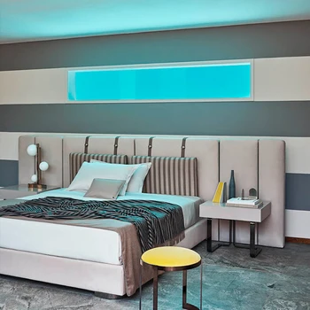 Kožená posteľ taliansky ľahké luxusné dvojlôžkové veľký apartmán high-end vlastné spálňa kožené umenie posteľ 1.8 m vila posteľ