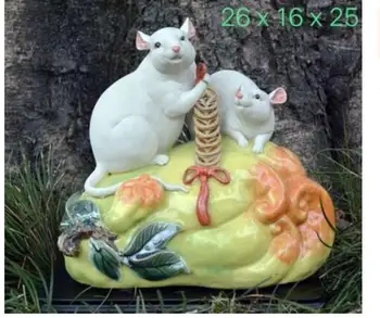potkan myš Čínskeho zverokruhu šikovný Dobroty pre vybavenie výrobkov Shiwan keramické bábiky proces luxusný Zviera, Súsošie, socha