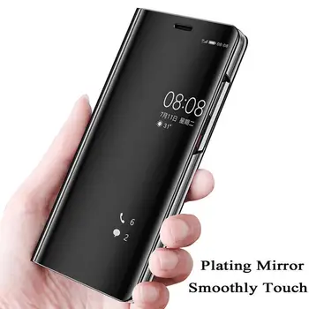 Pre Huawei Honor 9 10 20 lite Nova 3 4 5 6 P40 P Smart Mate 20 p30 Pro Nové Inteligentné Zrkadlo Zobraziť Flip PU Kožené Stojan, puzdro