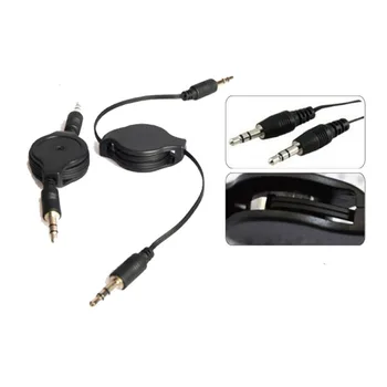 Auto Vnútorné Príslušenstvo line magnetické zvukové pre Automobilový AUX drôt Car audio line black 1pc za set