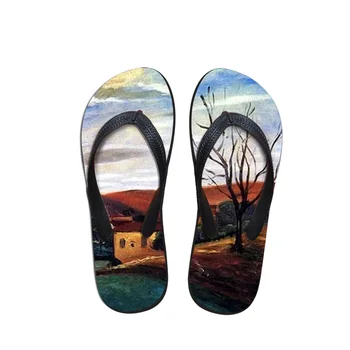 Exkluzívne Prispôsobiteľné Lete Človeka Flip Flops Pláži Anti-slip Sandále Bežné Anti-Slip Unisex Topánky Maľovanie Tlač André Derain