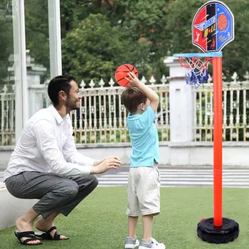 Robustný Deti Basketbalovú Hru Nastaviť Vonkajšie Športové Nastaviteľná Výška Koša Vnútorné Interakcie Zdravé Cieľom Chlapcov, Hračky Dvore