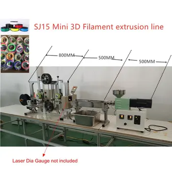 SJ15 Mini 3D Vlákna Výrobnej Linky Labarotary Ploche Vytláčacie Stroje