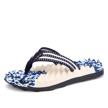Pánske papuče krytý domácnosti letné beach outdoor obuv vysoko kvalitné mäkké vložky non-slip opotrebovaniu spodnej tkaných