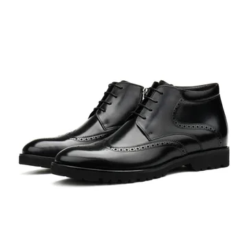 Veľká Veľkosť EUR45 Čierne Pánske Členkové Topánky pravej Kože Oxfords Topánky Mužské Šaty, Topánky