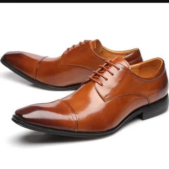 pánske topánky formálne pravej kože čiernej oxfors mužské topánky business office šaty derby mužov obuvi štvorcové prst čipky sapato sociálne
